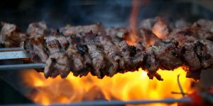 Steak being grilled